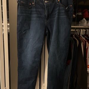 Levi's Women's Dark Blue Boyfriend Jeans